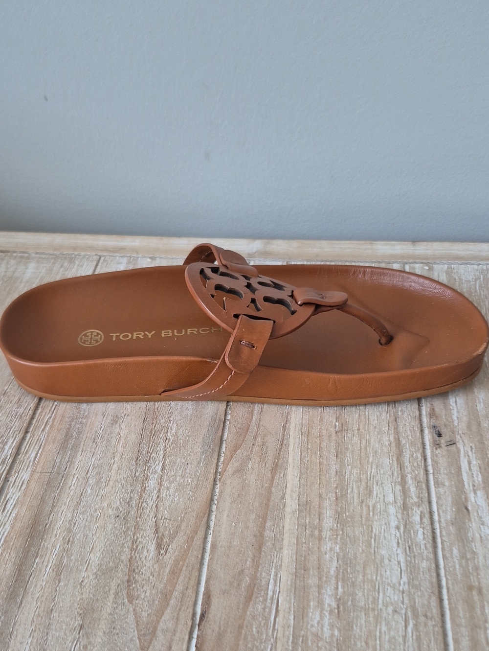Tory Burch Cloud Miller Sandals Bourbon Miele Size 7 - Picture 4 of 12